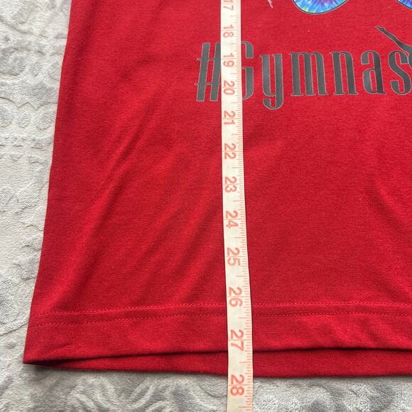 Gymnast Mom Messy Bun Red Tee Small - Picture 6 of 6